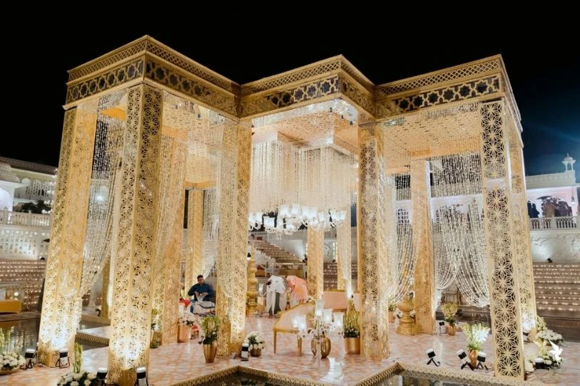 geometric wedding mandap
