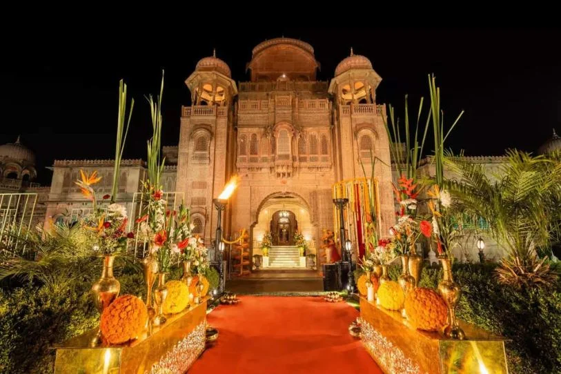 Rajasthani wedding entrance decoration