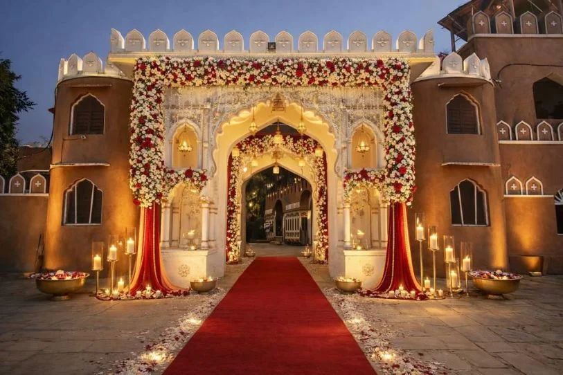 royal wedding entrance decor