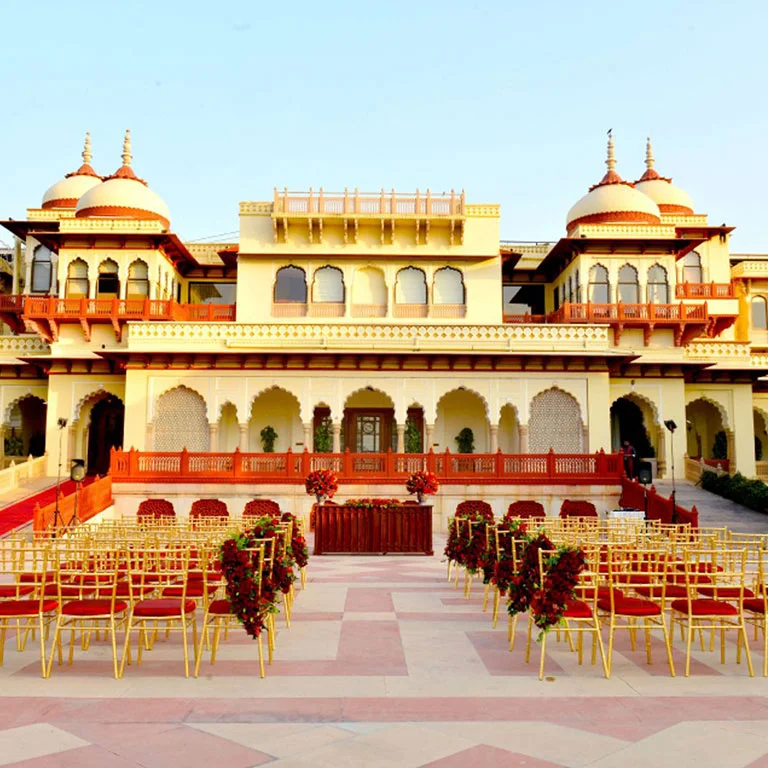 Rambagh Palace wedding in Jaipur at the Mughal Gardens