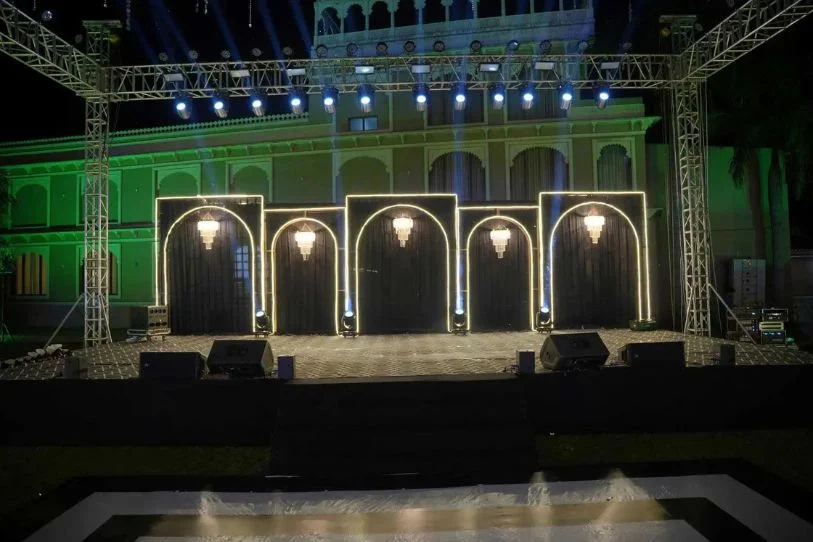 destination wedding Sangeet decor