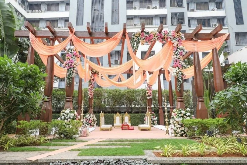 traditional wooden mandap