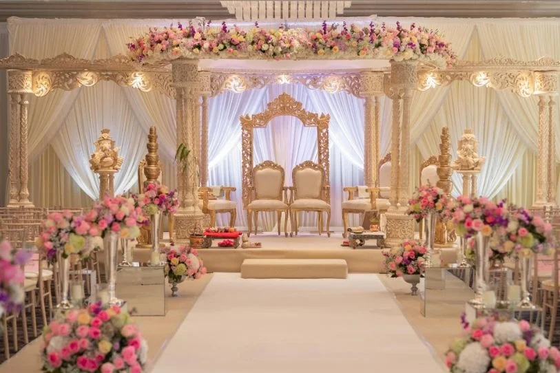 wooden mandap decoration
