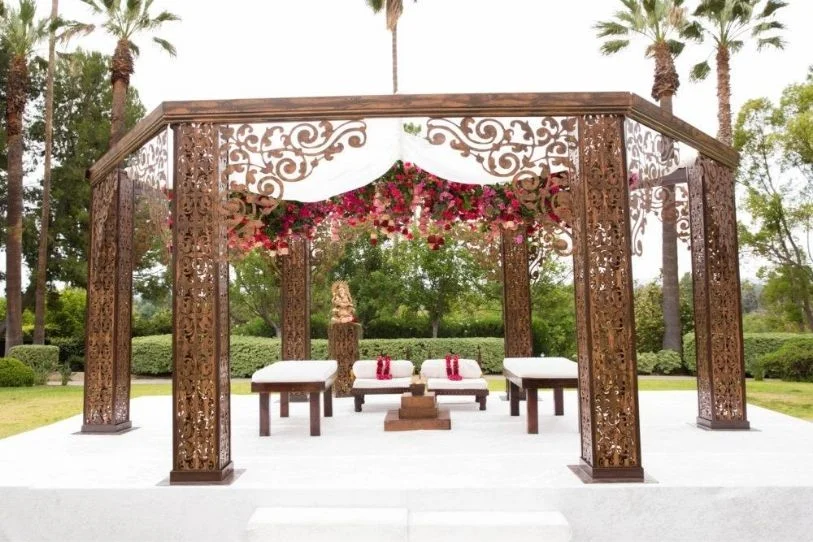 wooden wedding mandap